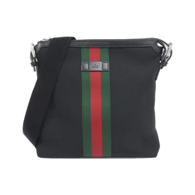 Pre-owned Gucci Black Canvas Shoulder Bag ()