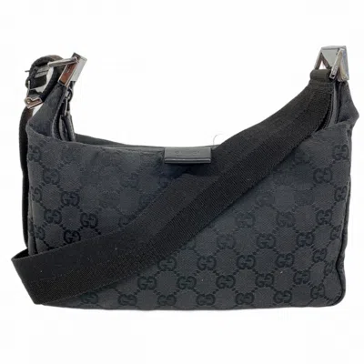 Pre-owned Gucci Black Canvas Shoulder Bag ()