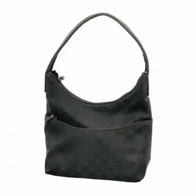 Pre-owned Gucci Black Canvas Shoulder Bag ()