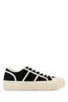 Gucci Canvas Sneakers With Contrast Trim And Rubber Sole