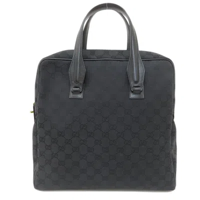 Pre-owned Gucci Black Canvas Tote Bag ()