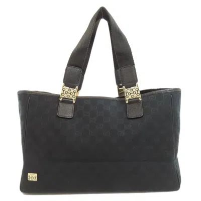 Pre-owned Gucci Black Canvas Tote Bag ()