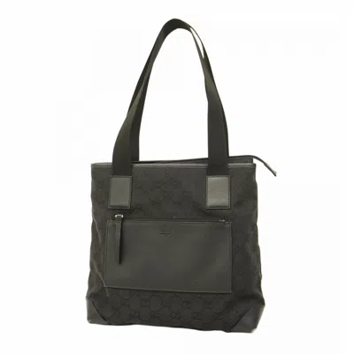 Pre-owned Gucci Black Canvas Tote Bag ()