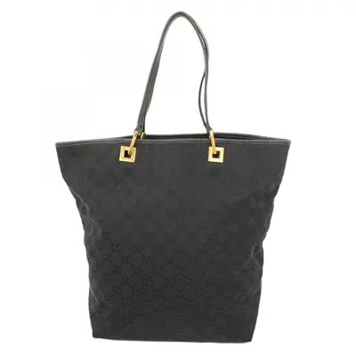 Pre-owned Gucci Black Canvas Tote Bag ()