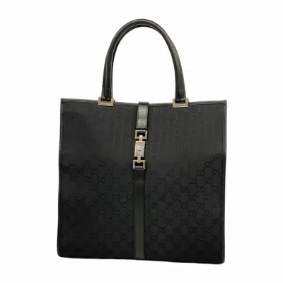Pre-owned Gucci Black Canvas Tote Bag ()