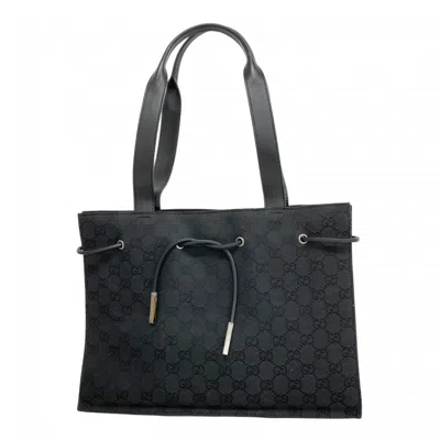Pre-owned Gucci Black Canvas Tote Bag ()