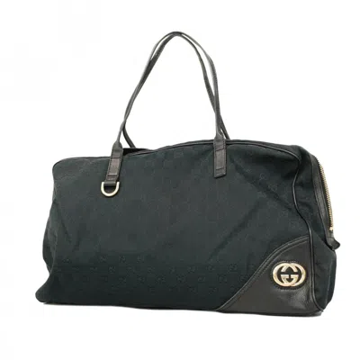 Pre-owned Gucci Black Canvas Tote Bag ()