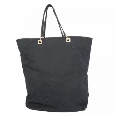 Pre-owned Gucci Black Canvas Tote Bag ()