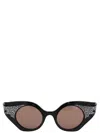 Gucci Black Cat Eye Sequin Sunglasses. In Black
