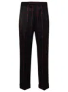 Gucci Windowpane-print Straight-leg Trousers In Black