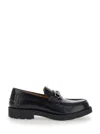 Gucci Black Chunky Loafers With Horsebit Detail In Leather Man In Multicolor
