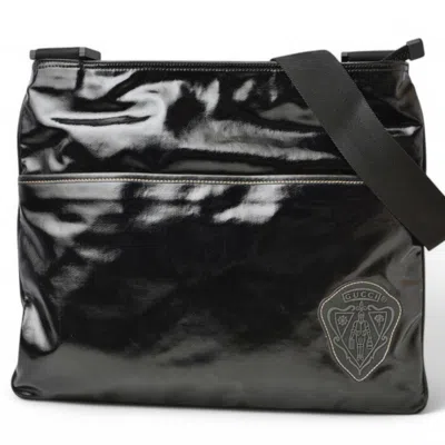 Pre-owned Gucci Black Coated Canvas Shoulder Bag ()