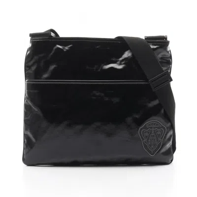 Pre-owned Gucci Black Coated Canvas Shoulder Bag ()