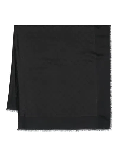 Gucci Black Cotton Blend Foulard