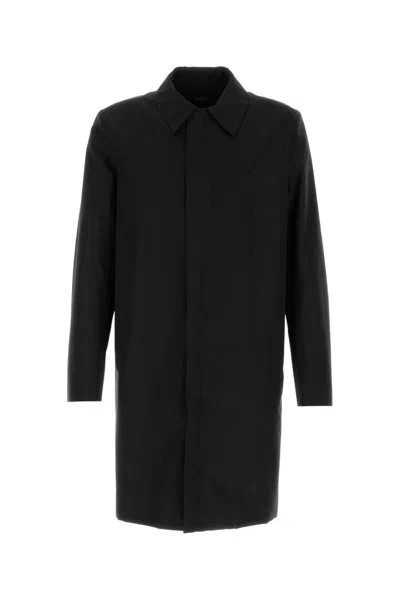 Gucci Black Cotton Blend Overcoat