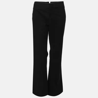 Pre-owned Gucci Black Cotton Blend Trousers M