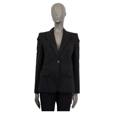 Pre-owned Gucci Black Cotton Classic Blazer Jacket 42 M