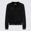 Gucci Crochet Cardigan With V Neck And Striped Hem