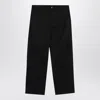 Gucci Black Cotton Pants With Web Detail Men In Black