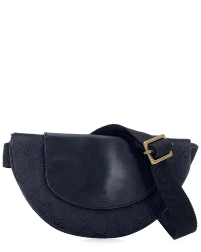 Gucci Black Cotton Shoulder Bag (authentic Pre-loved) In Blue