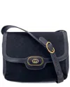 Gucci Black Cotton Shoulder Bag (authentic Pre-loved) In Blue
