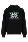 Gucci Shadow Print Logo Hoodie In Black