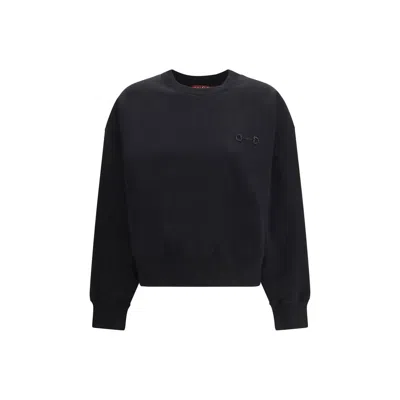 Gucci Women Brushed Cotton Jersey Sweatshirt In Black