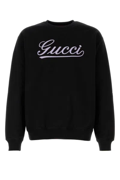 GUCCI BLACK COTTON SWEATSHIRT