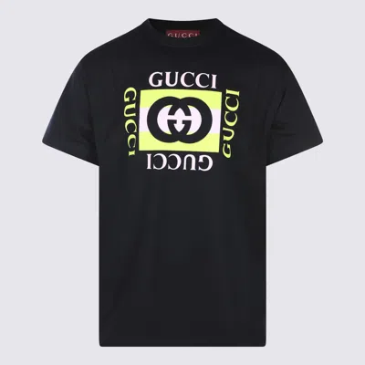 GUCCI BLACK COTTON T-SHIRT