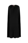 Gucci Black Acetate Blend Fabric Evening Dress In Blackblack