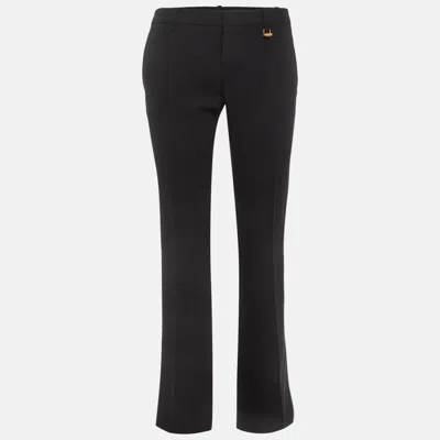 Pre-owned Gucci Black Crepe Flared Trousers S