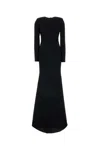 Gucci Long Fitted Silhouette Floor-length Dress In Black