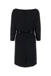 Gucci Mini Abito In Crepe Nero Donna