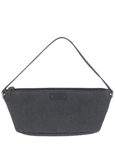 Gucci Black Denim & Leather Accessory Pouch (authentic Pre-loved)