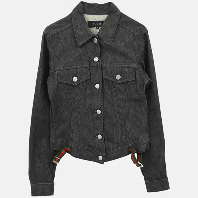 Pre-owned Gucci Black Denim Jacket