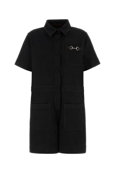 GUCCI GUCCI BLACK DENIM JUMPSUIT