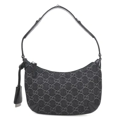 Pre-owned Gucci Black Denim Leather Shoulder Bag ()