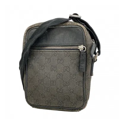 Pre-owned Gucci Black Denim Shoulder Bag ()