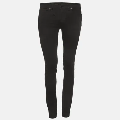Pre-owned Gucci Black Denim Skinny Fit Jeans S/waist 28"