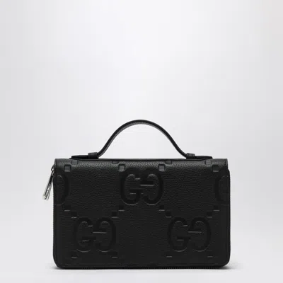 Gucci Black Document Holder In Jumbo Gg Men In Black