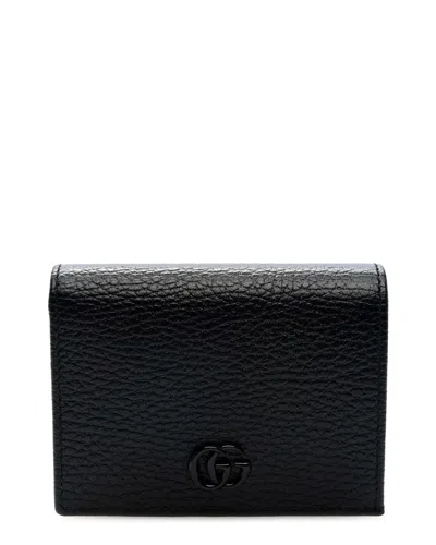 Gucci Gg Marmont Leather Card Case In Black