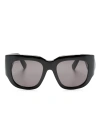 Gucci Interlocking G Oversize-frame Sunglasses In Black