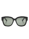 Gucci Double G Wayfarer-frame Sunglasses In Black