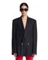 Gucci Black Double-breasted Wool Jacket In Black