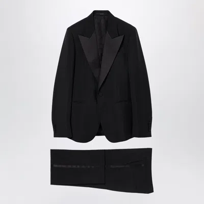 Gucci Light Wool Mohair Canvas Suit In Black
