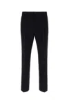 Gucci Wool Blend Twill Bush Trousers In Black