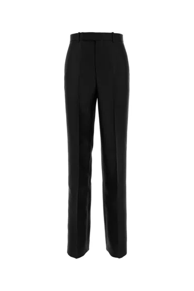 Gucci Black Embroidered Gabardine Trousers