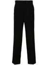 Gucci Wool Blend Twill Bush Trousers In Black