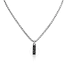 GUCCI GUCCI BLACK ENAMEL PENDANT IN STERLING SILVER