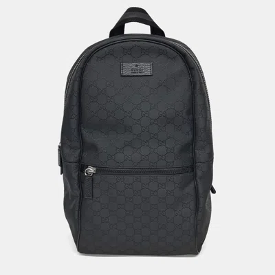 Pre-owned Gucci Black Fabric Backpack